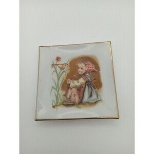 Vintage Small Delicate Hanging Plate Hummel Child